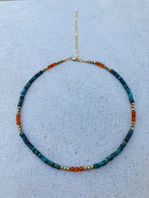 Load image into Gallery viewer, Fall for Me 3 in 1 Turquoise and Carnelian Choker
