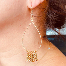 Load image into Gallery viewer, Golden Hematite Fringe FUN Earrings
