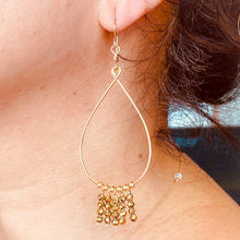 Load image into Gallery viewer, Golden Hematite Fringe FUN Earrings