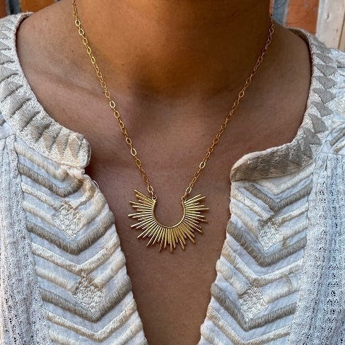 Here Comes the Sun Necklace Lexi Handcrafted Jewelry