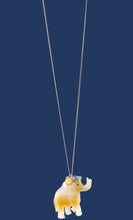 Load image into Gallery viewer, Horn Elephant charm Necklace with semi-precious stones