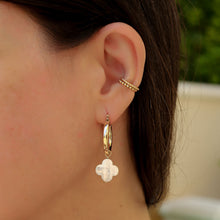Load image into Gallery viewer, Lucky n’ Ears Malachite Clover Earrings
