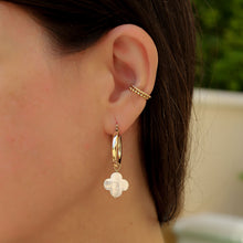 Load image into Gallery viewer, Lucky n’ Ears Mother of Pearl Clover Earrings