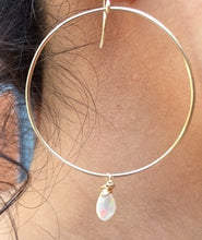 Load image into Gallery viewer, .Handmade Hoops with Opals
