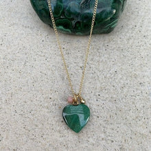 Load image into Gallery viewer, Malachite Heart Necklace