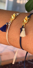 Load image into Gallery viewer, Adjustable cord w/paper Boat &amp; Tiny tassel Bracelet

