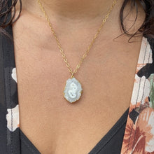 Load image into Gallery viewer, Slice of Light Solar Quartz Necklace
