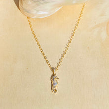 Load image into Gallery viewer, Sparkly Seahorse Charm Necklace