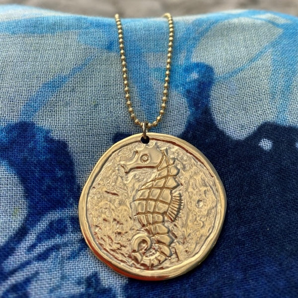 Seahorse Coin Necklace