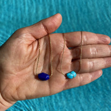 Load image into Gallery viewer, Sleeping Beauty Turquoise or Lapis Lazuli Nugget Necklace