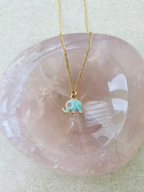 Aquamarine on sale elephant necklace