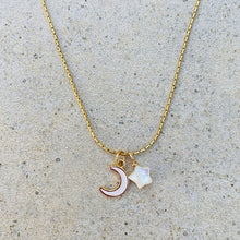 Load image into Gallery viewer, Shine Bright Moon n’ Star Necklace
