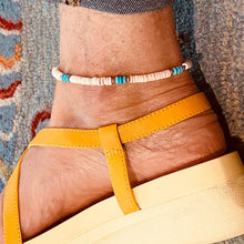 Load image into Gallery viewer, Beachy Pink & Turquoise Anklet