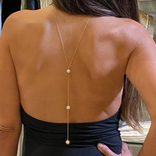 Load image into Gallery viewer, Triple Pearl "Y" Necklace