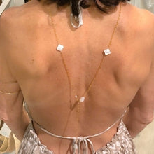 Load image into Gallery viewer, Mother of Pearl four Leaf clover long Necklace