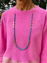 Load image into Gallery viewer, Coins ‘n Blue long Necklace