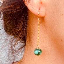 Load image into Gallery viewer, Green Malachite Gum Drop Earrings
