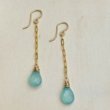 Load image into Gallery viewer, Long Chalcedony Earrings