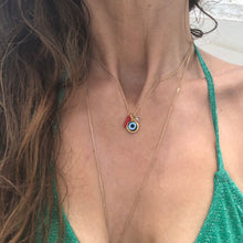 Load image into Gallery viewer, Lucky Evil Eye Necklace with Cornicello & Protective Herkimer Crystal