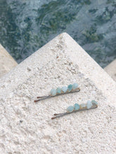 Load image into Gallery viewer, Mermaid Blue Amazonite Hair Pins
