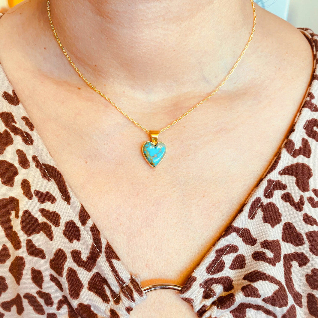Amor Azul Small HEART Necklace
