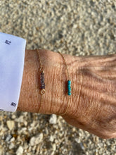 Load image into Gallery viewer, 14kt Gold Dash of Blue Bracelet