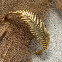 Load image into Gallery viewer, Palm Frond Gold Cuff