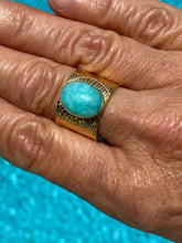 Load image into Gallery viewer, Amazonite Sunrays adjustable ring
