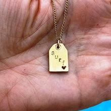 Load image into Gallery viewer, Personalized INITIALS tag charm Necklace