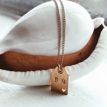 Load image into Gallery viewer, Personalized INITIALS tag charm Necklace