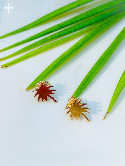 Bring the Tropics to Your Ears Palm Studs!