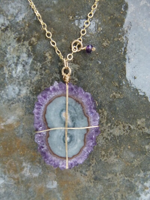 Amethyst Stalactite Long Necklace
