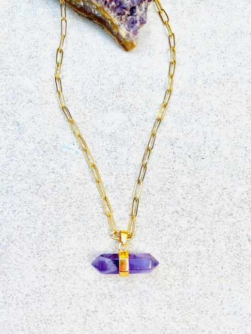 Amethyst Crystal Protective Necklace