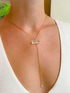 Quartz Crystal "Y" Necklace
