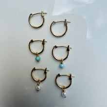 Load image into Gallery viewer, Always Mine Sweet 10KT Gold Hoops - Customizable with Drops
