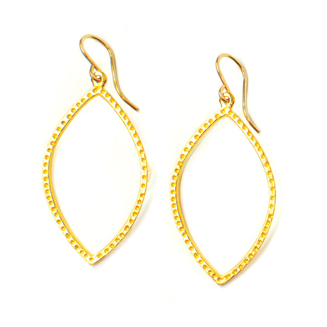 Almond-Shaped Hoop Earrings