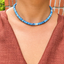 Load image into Gallery viewer, Blue Opal Heishi Choker

