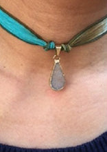 Load image into Gallery viewer, .Sparkling Druzy Wrap Choker/Necklace - Pink
