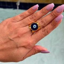 Load image into Gallery viewer, Evil Eye Statement Ring
