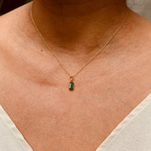 Load image into Gallery viewer, Gold Green Light Emerald Necklace
