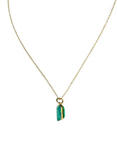 Load image into Gallery viewer, Gold Green Light Emerald Necklace
