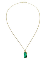 Load image into Gallery viewer, Gold Green Light Emerald Necklace
