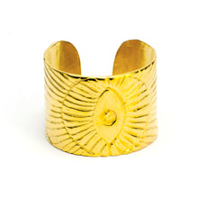 Load image into Gallery viewer, Evil Eye Sunrays Ring Adjustable and Reversible
