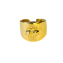 Load image into Gallery viewer, Golden Eyelash adjustable Ring

