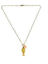 Load image into Gallery viewer, Gold Fish Trio Necklace
