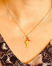 Load image into Gallery viewer, Golden Fishie Trio Necklace
