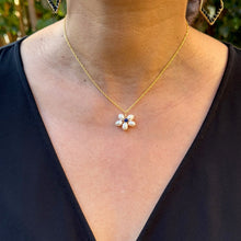 Load image into Gallery viewer, Lapis Pearl Blossom Necklace
