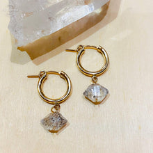 Load image into Gallery viewer, Diamonds to Your Ears Mini Hoop earrings
