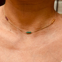 Load image into Gallery viewer, Kaleidoscope Multi-colored Stone 14KT gold choker Necklace
