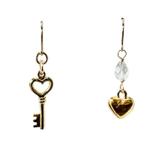 Load image into Gallery viewer, Key to Your Heart Threader Earrings
